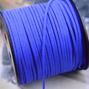 10 yds faux suede Leather cord, Viola flat suede cord 2.5mm