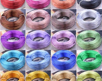 10 m de fil d'aluminium de couleurs assorties, cordon artistique de 1,5 mm