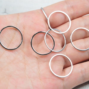 10pcs/50pcs x 20mm Real gold plated circle ring, White K round ring charm