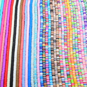 7227pcs clay beads 6mm flat round