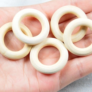 10 pcs/20 pcs wooden circles, 30mm unfinished round wood ring connector
