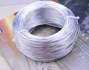 Filo di alluminio argento da 1,5 mm, filo artistico, corda di alluminio argento 10 metri