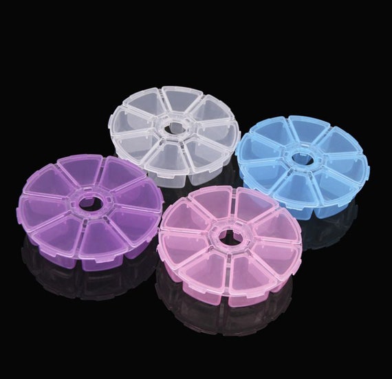 Clear/pink/blue/purple/orange Plastic Box, Round Box Unmovable