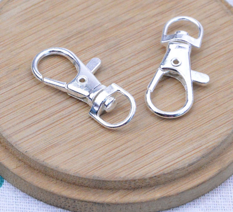 20 Silver key clasps Silver metal keychain clasp Keychain Etsy
