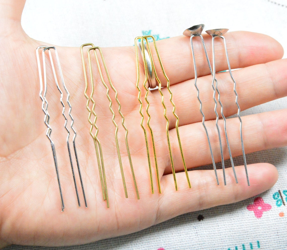 50 Pcs/100 Pcs Metal Hair Pins U Shape Metal Pin Hair Clips Etsy