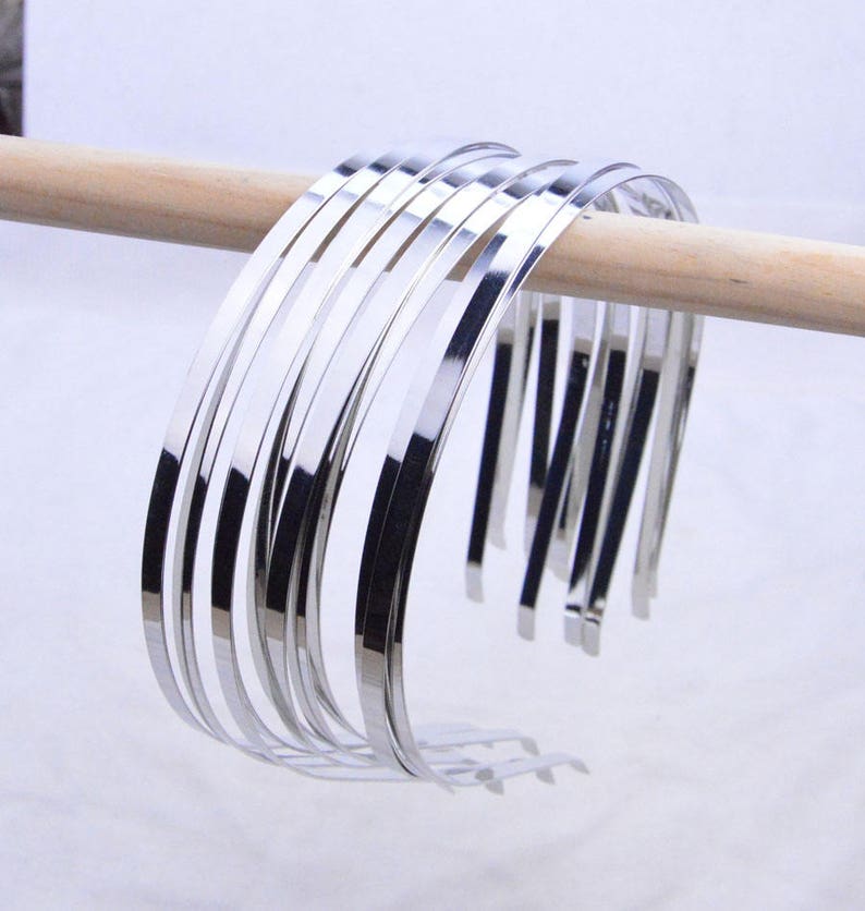 5mm Metal Headband 50 Silver Metal Headbands Etsy