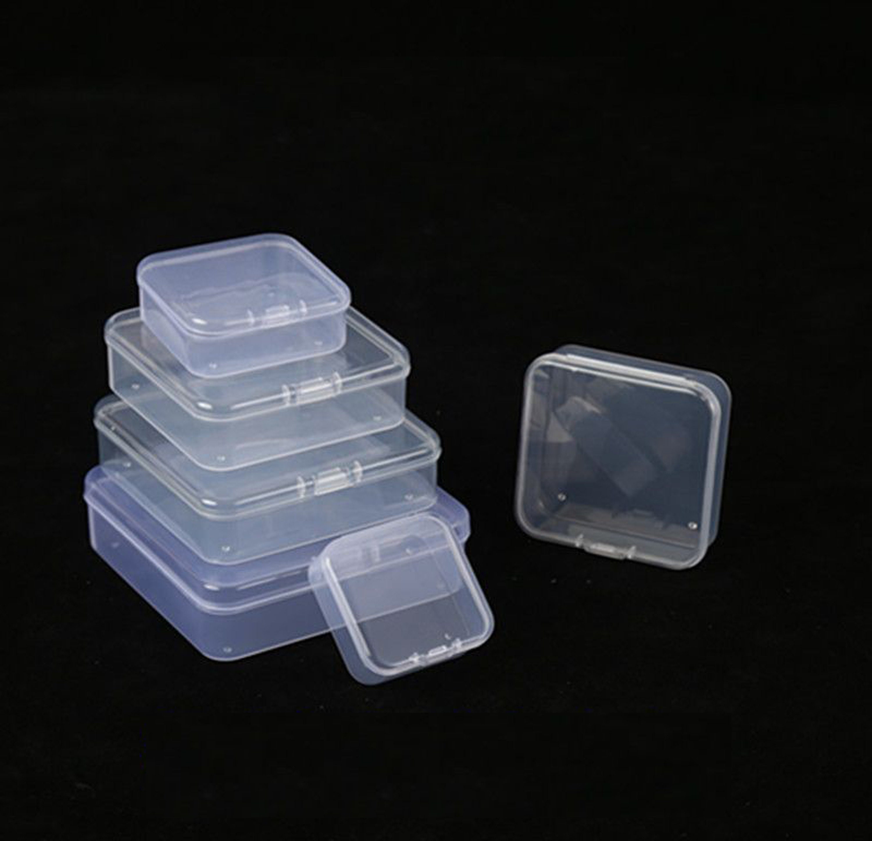 Square Plastic Box Clear Square Box Jewelry Beads Storage Etsy