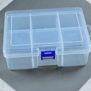 Scatola Portaoggetti In Plastica Con Divisorio Regolabile, Scomparto Rimovibile Per Gioielli, Perline, Orecchini, Contenitore Pesca, Piccoli Accessori - Foto 2