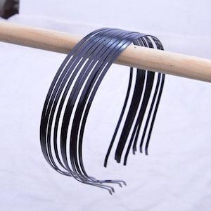 20pcs 3mm black metal headbands, black headbands black metal hair bands
