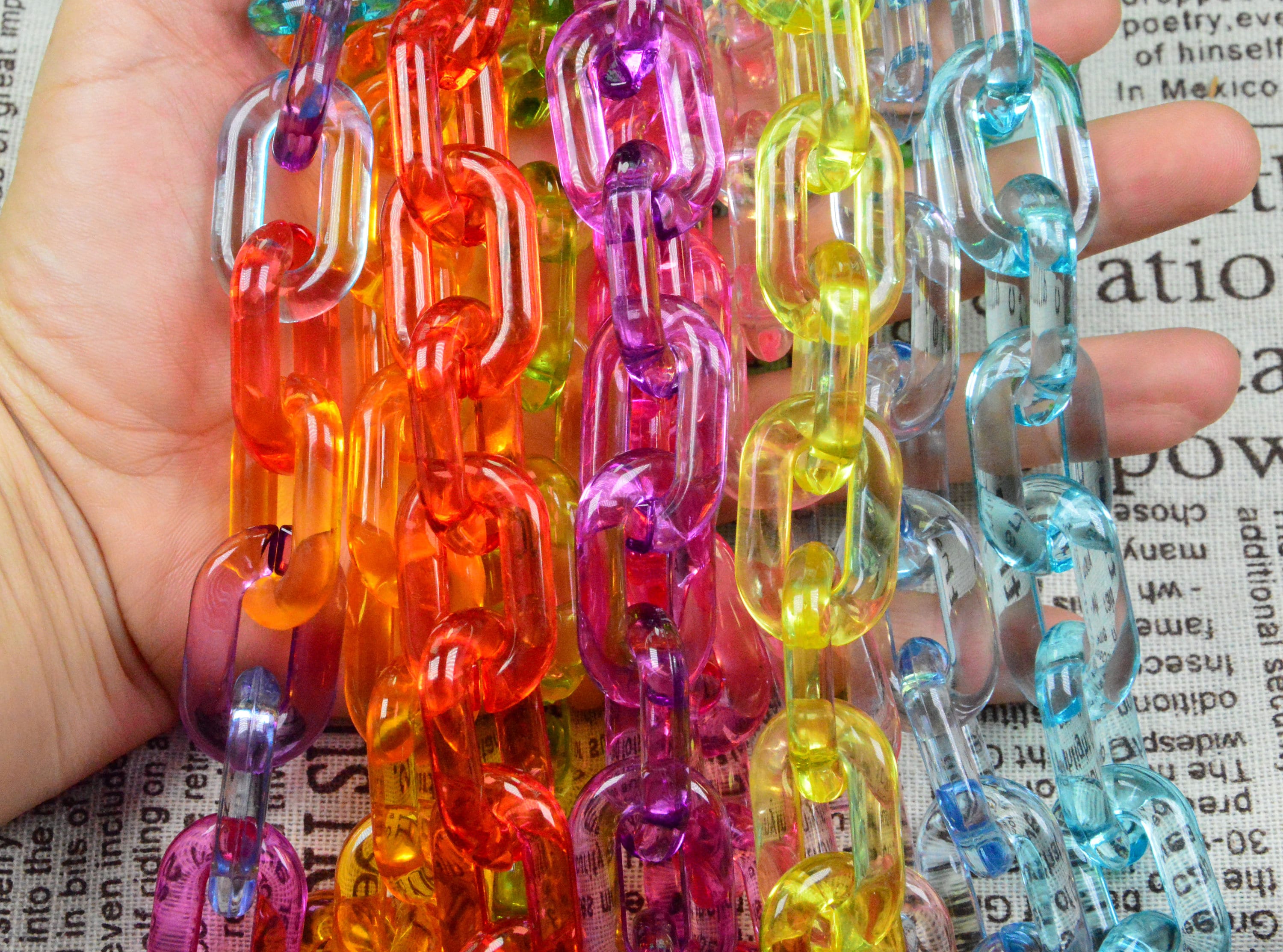 Available in Various Sizes and Colors Matte Acrylic Plastic Chain Links  Accessories Bag Chain Round Link Chain - China Acrylic Chain Links and  Acrylic Plastic Chain price
