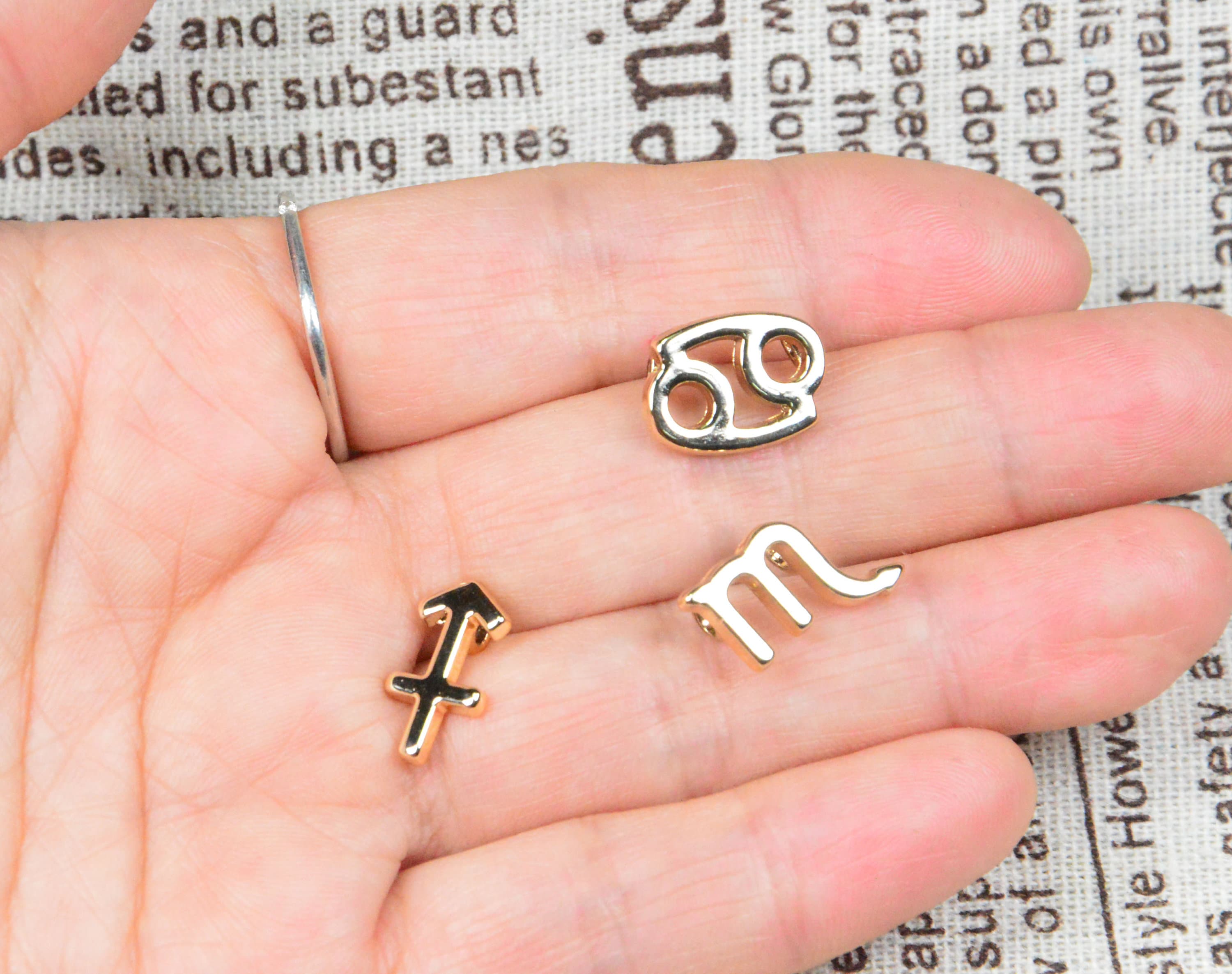 Zodiac Sign Charm Set 16mm Jewelry Making Zodiac Sign Charm Set 24 Pcs –  Triveni Crafts