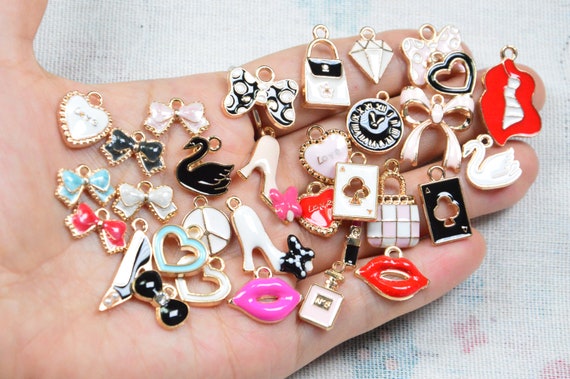 Wholesale Metal Charms - 100pc Assorted Silver Charms - Jewelry Charms