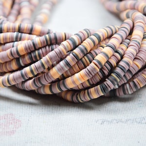 6mm Multicolor Polymer Clay disc beads, Vinyl beads, African Vinyl disc beads, Wholesale Polymer Clay jewelry beads for DIY making