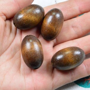 20pcs brown oval wooden beads, wood Ellipse 19x30mm
