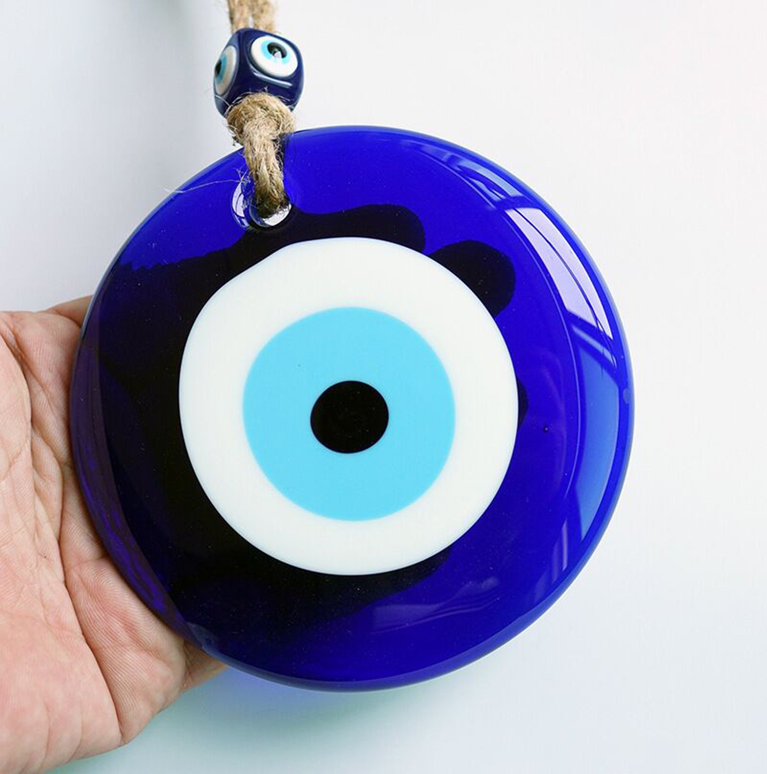 Turkish Evil Eye Glass Greek Mati Eye Nazar Amulet Protection Good Luck  100% Authentic Handmade Home Decor Car Hanging -  Denmark