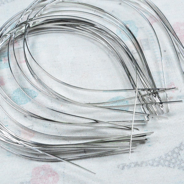 3mm Width Silver Metal headband, Silver hair bands, no bend end, hair accessory for jewelry making