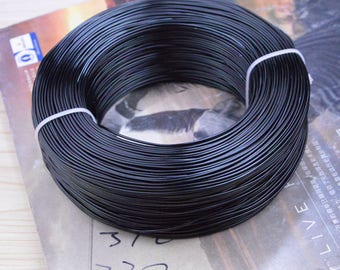 Fil d'aluminium noir de 10 m, fil artistique, calibre 17 (1,2 mm) Cordon en aluminium noir