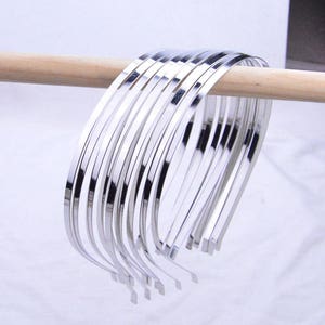 20pcs 4mm silver headbands, silver metal headbands