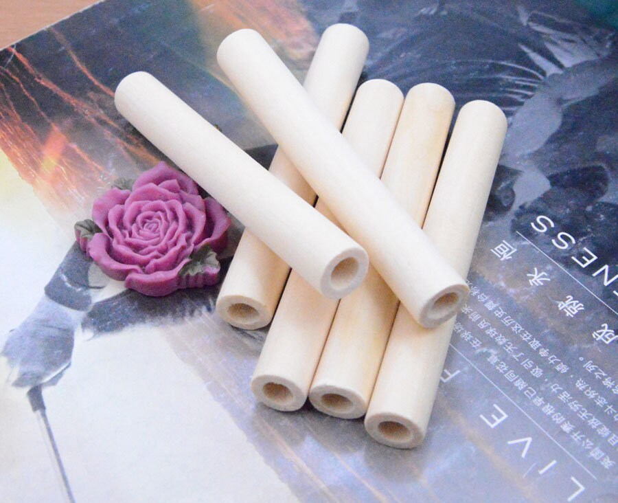 10 wooden tubes unfinished large wood tubes wood pipes Etsy