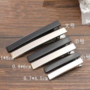 45mm/60mm/90mm silver/black metal hair clips, Alligator clips jewelry clips, blanks hair clips Barrettes
