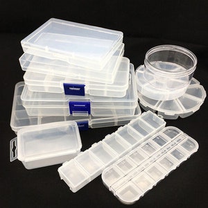 Assorted Clear plastic box, Organizer box, Transparent plastic box, Jewelry gift box container box