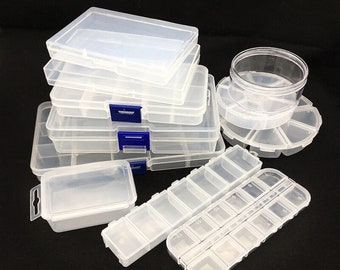 Assorted Clear plastic box, Organizer box, Transparent plastic box, Jewelry gift box container box