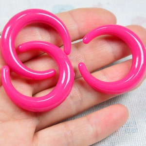 20pcs Rose plastic moon charms, Plastic crescent charms 34x36mm