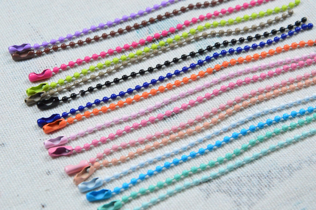 50pcs X 16 Colors Metal Ball Chain Link Connector Etsy