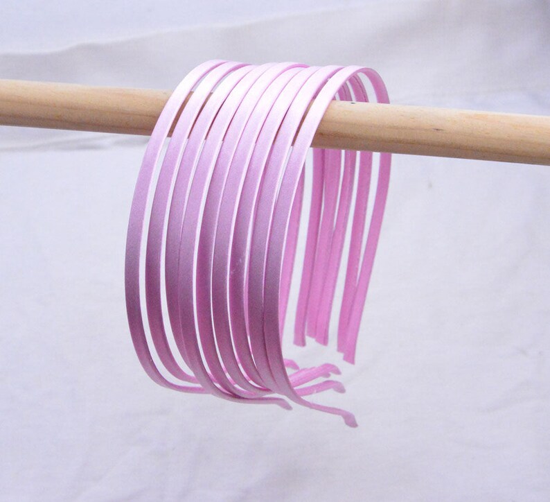 10pcs Tulip satin wrapped metal hair band 5mm Satin headband Metal headband