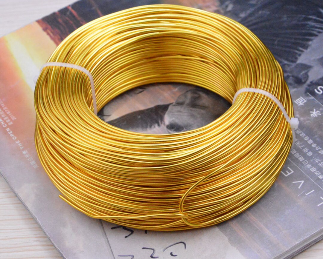 1.5mm Anodized Aluminum Wire, 10m Light Gold Artistic Aluminum String ...
