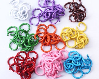 10mm Jump rings, Assorted color Open jumprings, Metal Circle jump rings, Connector Link rings for DIY jewelry making