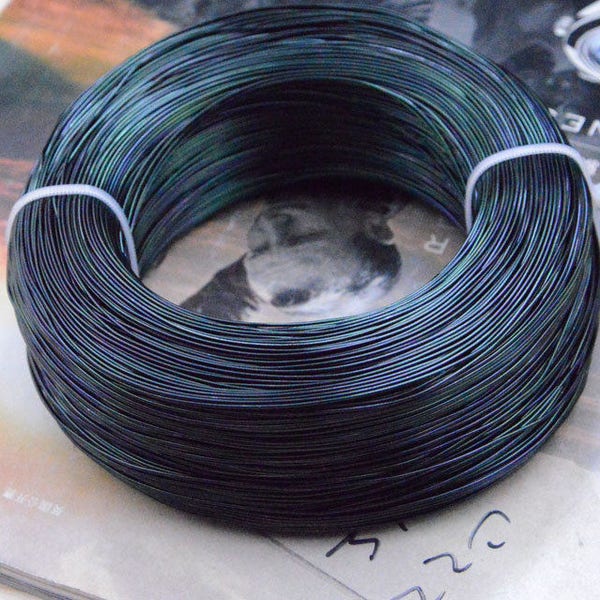 Fil d'aluminium noir de 0,8 mm, fil de corde en aluminium de 10 m, artisanat de bijoux en fil de fer artistique