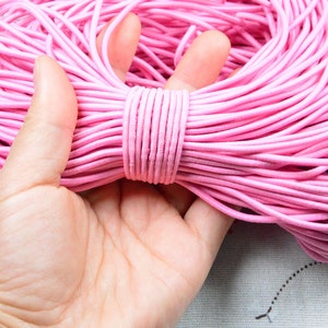 30 yds/60 yds/120 yds Pink round elastic cord stretch cord 2.5mm