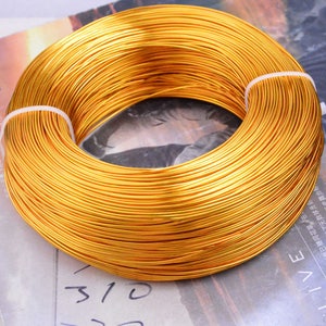 1.0mm Anodized aluminum wire, artistic wire, 10m dark gold aluminum thread string cord