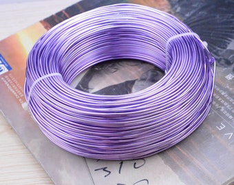 Hilo de aluminio de 1,5 mm, cordón de aluminio artístico violeta de 10 m