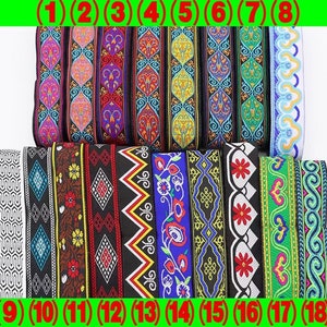 Nastro jacquard assortito largo 3,3 cm, bordo in tessuto ricamato con nastro geometrico artigianale per cucire, venduto tagliato su misura
