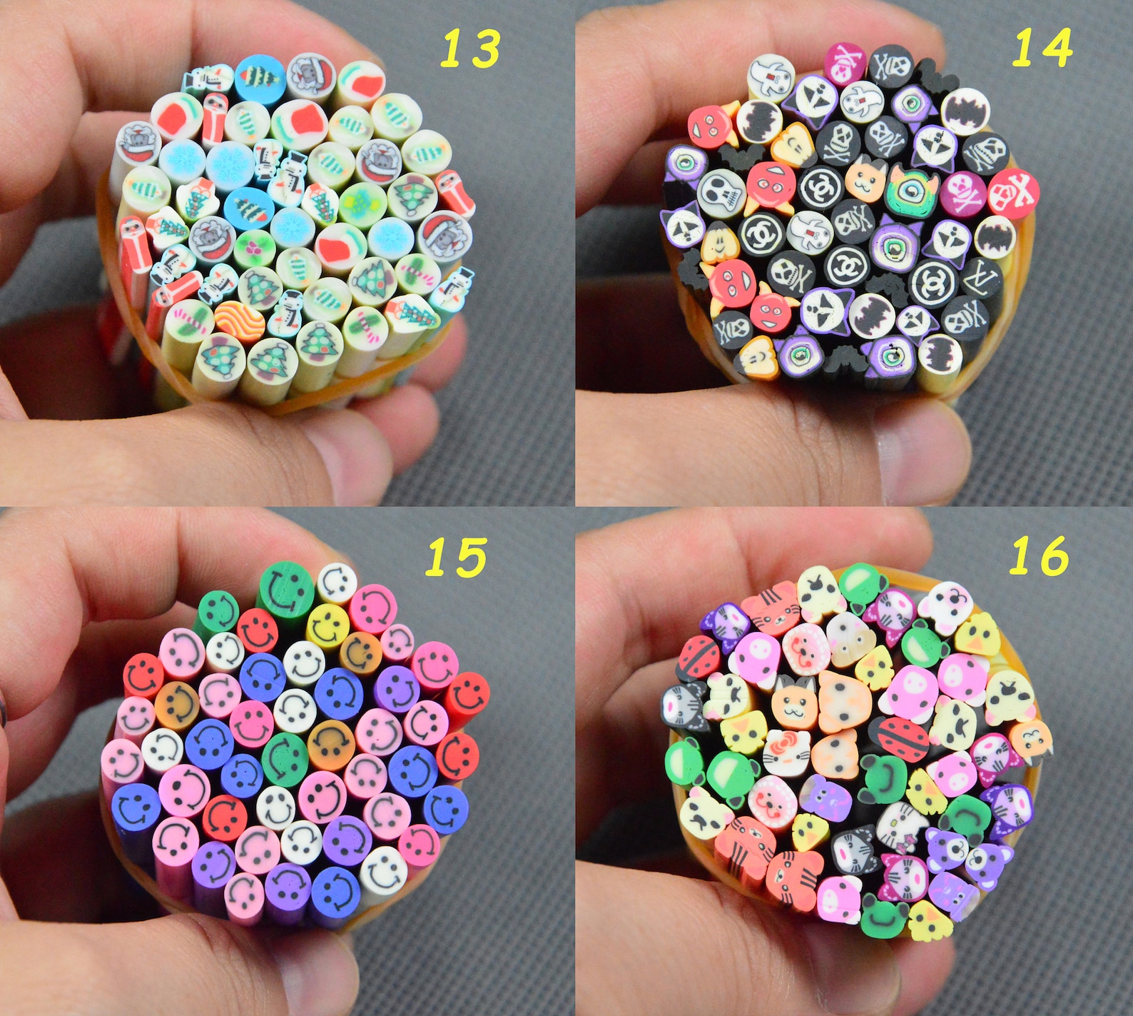 20pcs/50pcs Assorted Style Polymer Clay Canes Polymer Clay Etsy