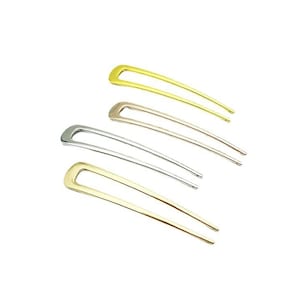 Silver/Gold/KC Gold/Rose Gold U shape hair pins, Zinc alloy hair pins hair holder, 10cm(4 inches) hair forks hair clips, blank hair pins