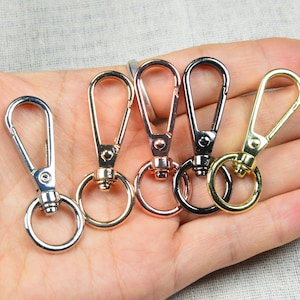 10 pcs Alloy keychain clasps key clasps, metal swivel clasp for key ring, lobster claw clasp connector