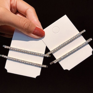 2 pcs/4 pcs/8 pcs Silver Bobby pins, Rhinestone bobby pins bobby hair pins, Bridal hair pins hair slides, Glitter Wedding hair accessories