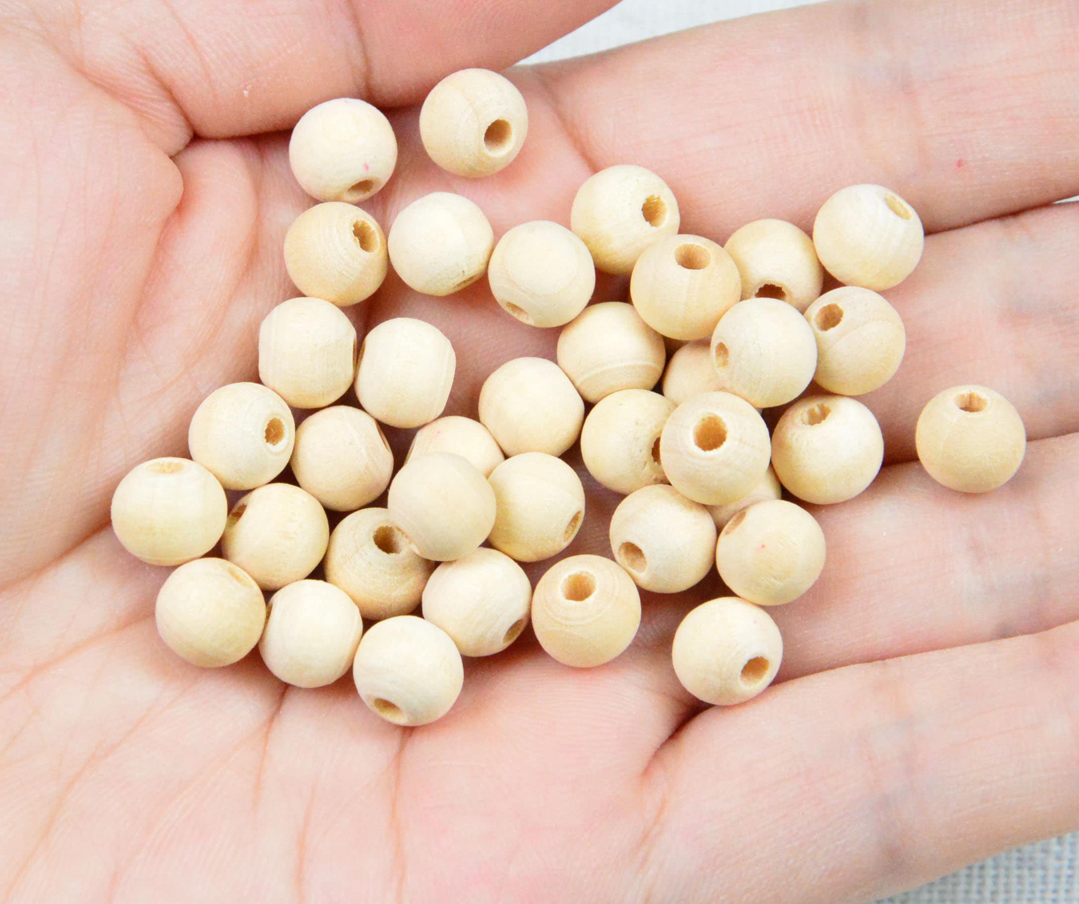 150 Sfere Di Legno Naturali 12mm - Palline Senza Foro Per Artigianato E Fai Da Te - Foto 14