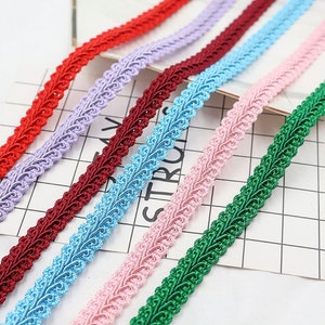 1/2'' Ancho Braid Gimp trim Tapicería, trenza francesa china Gimp trimming, 19 colores, elige tu color