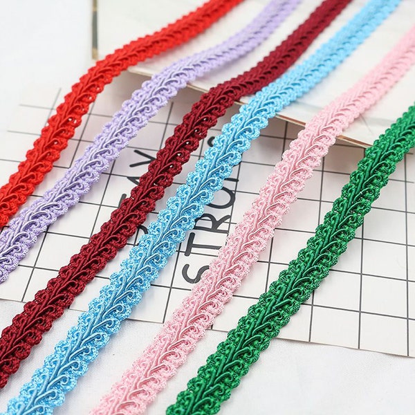 1/2'' Width Braid Gimp trim Upholstery trim, Chinese French braid Gimp trimming, 19 colors, choose your color