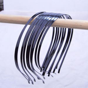 20pcs x 4mm black metal headband, black tone metal hair bands