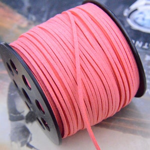 10 yds Lt. cora flat suede cord, faux suede leather cord for Jewelry Crafts 2.5mm