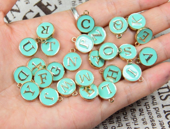 26 Pieces Letter Charms for Jewelry Making Charm for Bracelet Initial Charms  Double Sided Alphabet Charms for Necklace Bracelet Jewelry Making 