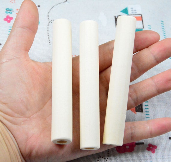 20 Large Unfinished Wooden Tubes Wooden Pipes Cylinder Shape Etsy