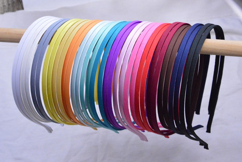 10 Pcs Satin Headbands Metal Headband Plain Headband Hair Etsy India