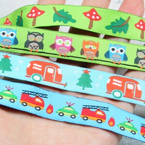 10ft Jacquard ribbon trim 5/8&#39;&#39; wide Cartoon Woven tape border sewing craft Jacquard trim