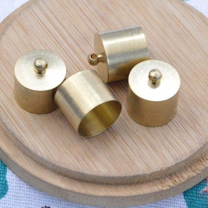 10pcs/20pcs Raw Brass end caps, tassel caps, column shaped metal caps 18x16mm